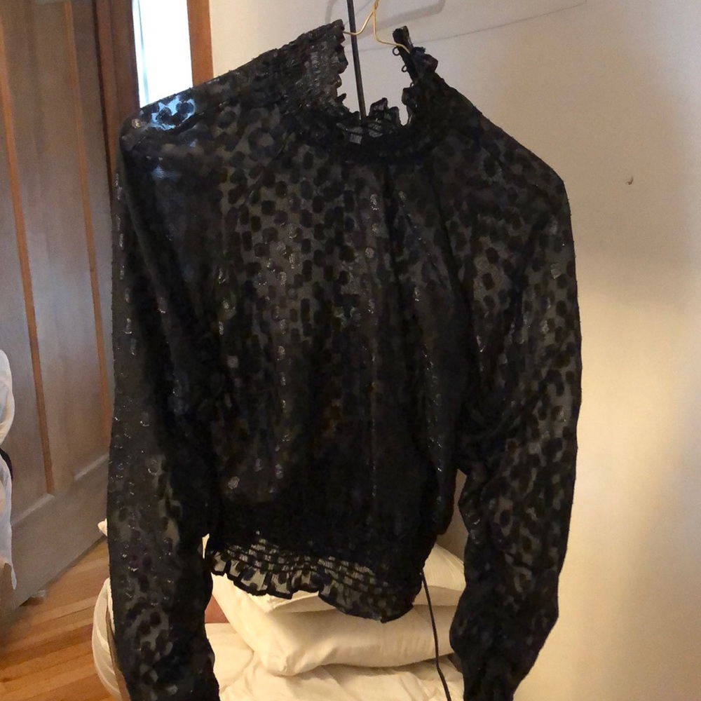 H&M sheer black top